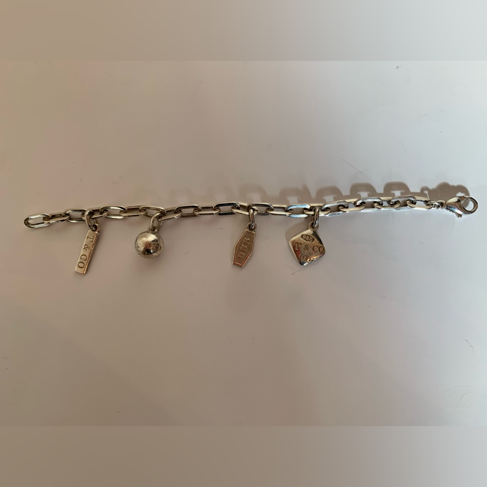 Tiffany & Co. Silver 1837 Elements Charm Bracelet with 4 Charms